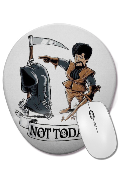 BASKI DÜNYASI Game Of Thrones Not Today Mouse Pad oval cu suport pentru înche...