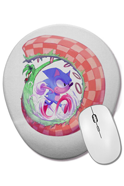 BASKI DÜNYASI Mouse Pad oval Runner cu suport pentru încheietura mâinii