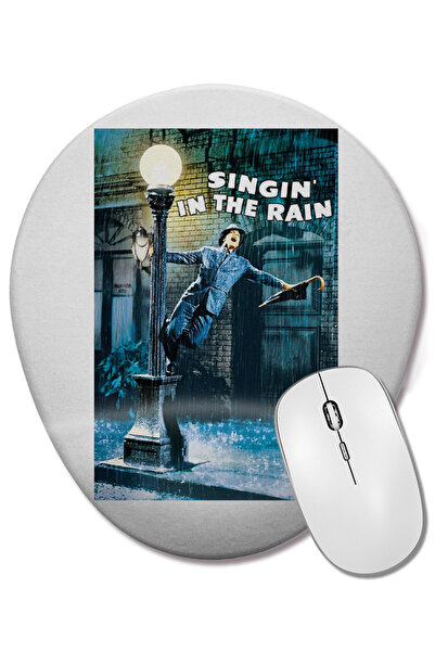 BASKI DÜNYASI Mouse Pad oval cu suport pentru încheietura mâinii Sign in the Rain