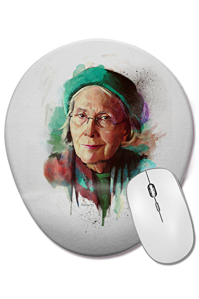 BASKI DÜNYASI Mouse Pad oval cu suport pentru încheietura mâinii Adalet Ağaoğlu