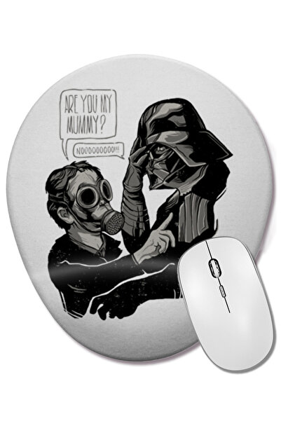 BASKI DÜNYASI Mouse Pad oval cu suport pentru încheietura mâinii, este tata ta?