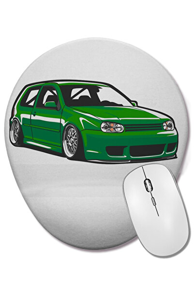 BASKI DÜNYASI Mouse Pad oval cu suport pentru încheietura mâinii, verde, pent...