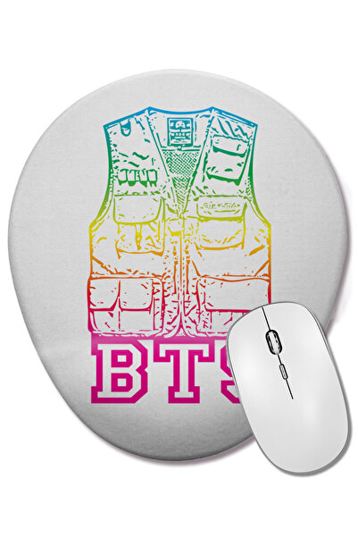 BASKI DÜNYASI Mouse Pad oval Bts 12 cu suport pentru încheietura mâinii