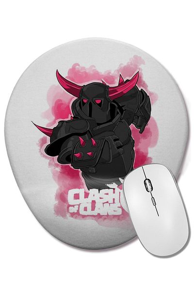 BASKI DÜNYASI Pekka Clash of Clans Oval Mouse Pad with Wrist Support