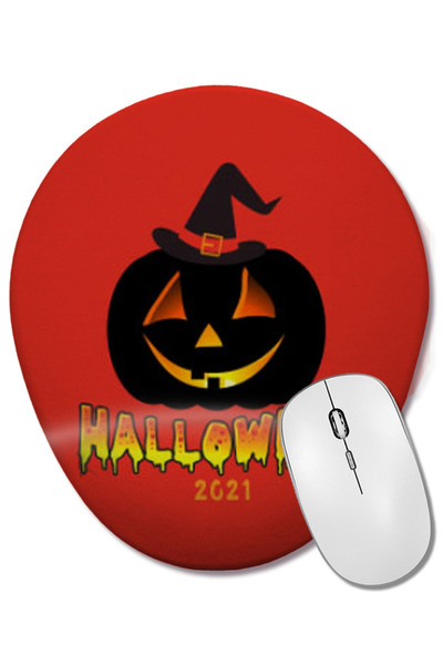 BASKI DÜNYASI Cadouri de Halloween 2021 Mouse Pad oval cu suport pentru înche...