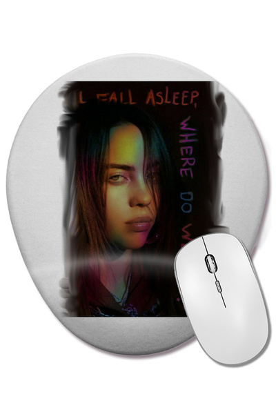 BASKI DÜNYASI Billie Eilish 02 Οβάλ ποντίκι με υποστήριξη καρπού