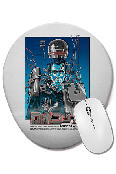 BASKI DÜNYASI Mouse Pad oval Robocop Transformation cu suport pentru încheietura mâinii