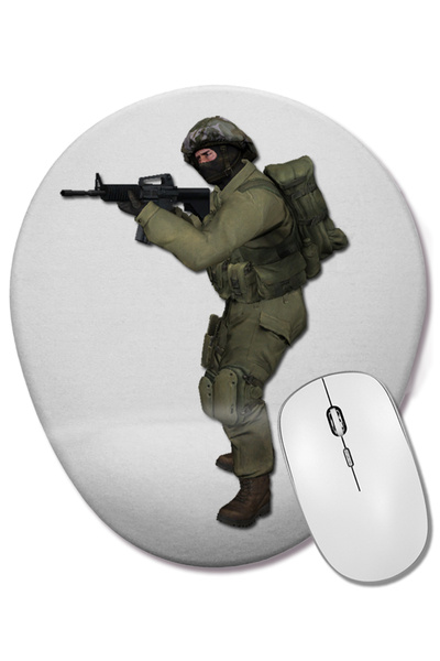 BASKI DÜNYASI Mouse Pad oval Csgo Counter Strike cu suport pentru încheietura...