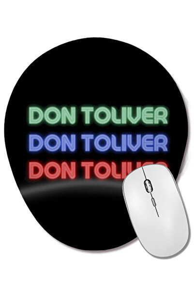 BASKI DÜNYASI Don Toliver Don Toliver Don Toliver Mouse Pad oval cu suport pe...