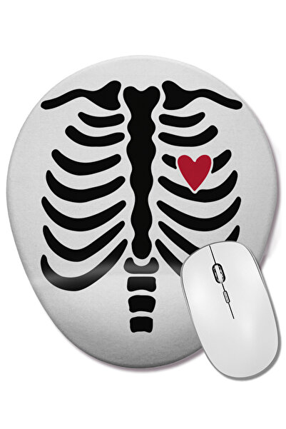 BASKI DÜNYASI Mouse Pad oval Esqueleto cu suport pentru încheietura mâinii