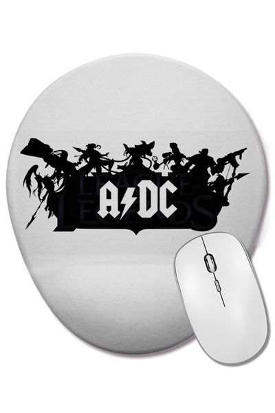 BASKI DÜNYASI Mouse Pad oval Hardcore Adc cu suport pentru încheietura mâinii