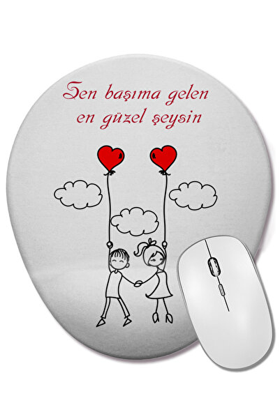 BASKI DÜNYASI Δώρο για την Ημέρα του Αγίου Βαλεντίνου 051 Οβάλ ποντίκι με υπο...