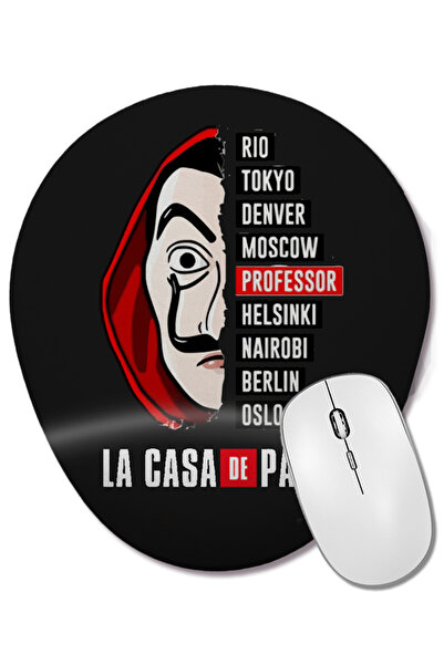 BASKI DÜNYASI Mouse Pad oval cu suport pentru încheietura mâinii Profesorul L...