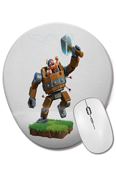 BASKI DÜNYASI Clash of Clans Maquina de Batalha Mouse Pad oval cu suport pent...