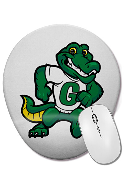 BASKI DÜNYASI Mouse Pad oval Gator Crocodile cu suport pentru încheietura mâinii