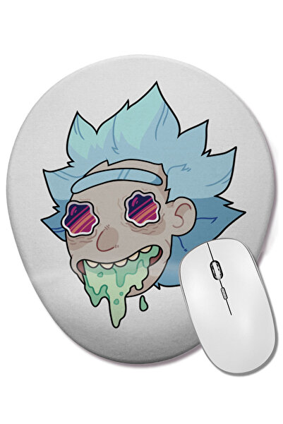 BASKI DÜNYASI Rick Acid 2 Bilek поддържана овална подложка за мишка