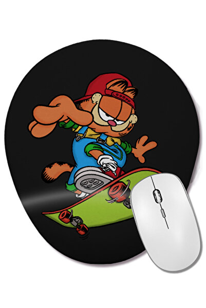 BASKI DÜNYASI Mouse Pad oval Garfield 08 cu suport pentru încheietura mâinii