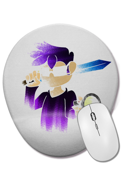 BASKI DÜNYASI Desenho 5 Mouse Pad oval cu suport pentru încheietura mâinii