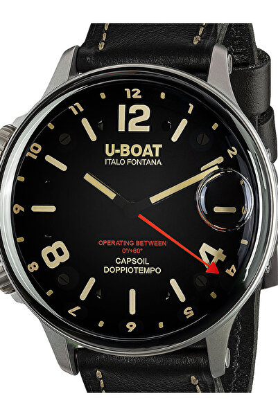 U-BOAT 9672 Capsoil Doppiotempo SS GMT Ανδρικό Ρολόι 55mm 10ATM