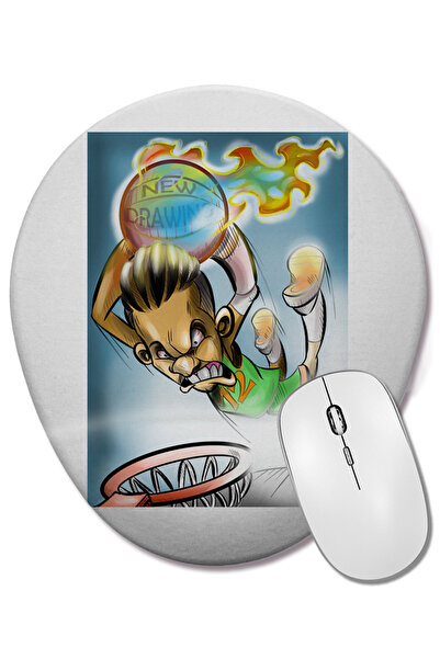 BASKI DÜNYASI Mouse Pad oval cu suport pentru încheietura mâinii Basket Hardcore