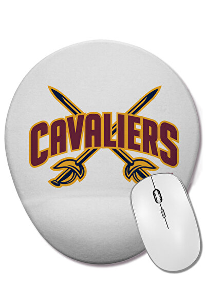 BASKI DÜNYASI Mouse Pad oval cu logo Cleveland Cavaliers cu suport pentru încheietura mâinii