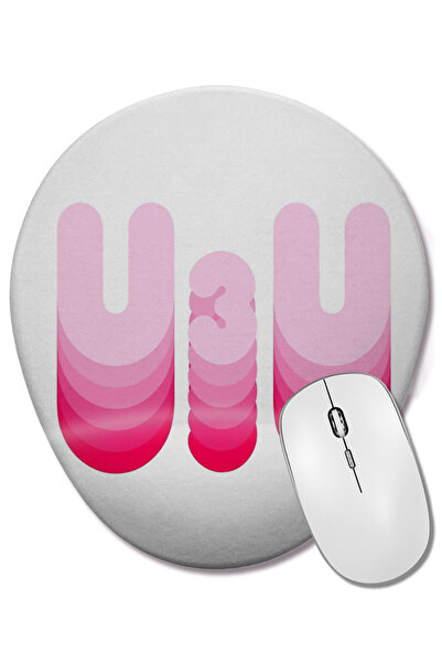 BASKI DÜNYASI Mouse Pad oval cu suport pentru încheietura mâinii, cu față dră...