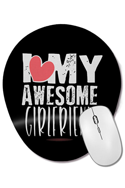 BASKI DÜNYASI Mouse Pad oval cu suport pentru încheietura mâinii, cu inscripț...