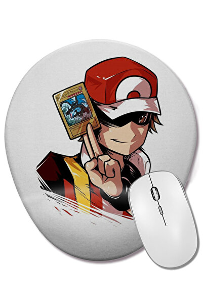 BASKI DÜNYASI Οβάλ ποντίκι με υποστήριξη καρπού Red Eyes Black Charizard