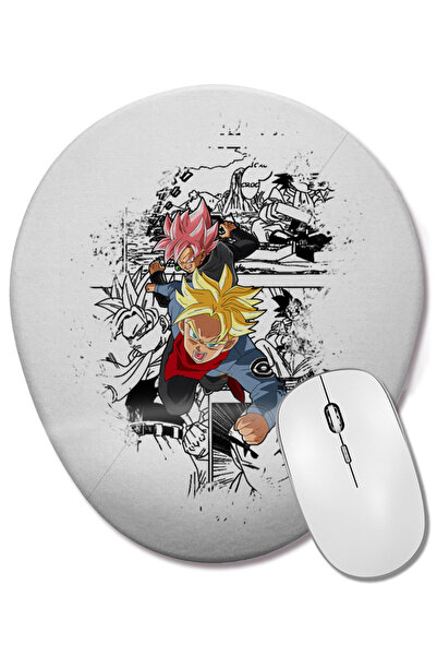 BASKI DÜNYASI Mouse Pad oval negru e Trunks cu suport pentru încheietura mâinii