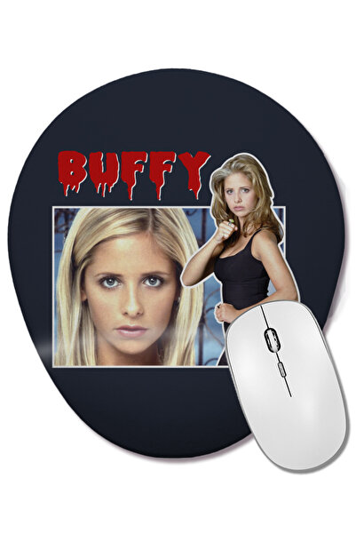 BASKI DÜNYASI Mouse Pad oval Buffy The Vampire Slayer Tribute Montage cu supo...