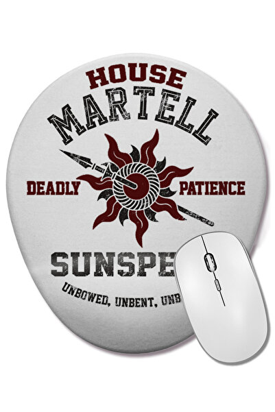 BASKI DÜNYASI Game Of Thrones House Martell Mouse Pad oval cu suport pentru î...