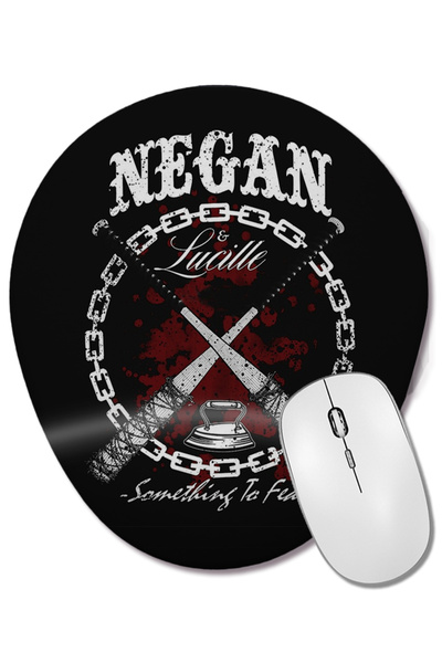 BASKI DÜNYASI Mouse Pad oval The Walking Dead Negan cu suport pentru încheiet...