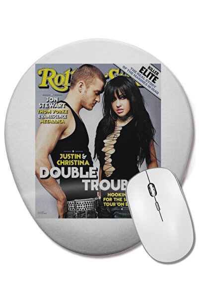 BASKI DÜNYASI Mouse Pad oval Rolling Stone cu suport pentru încheietura mâinii