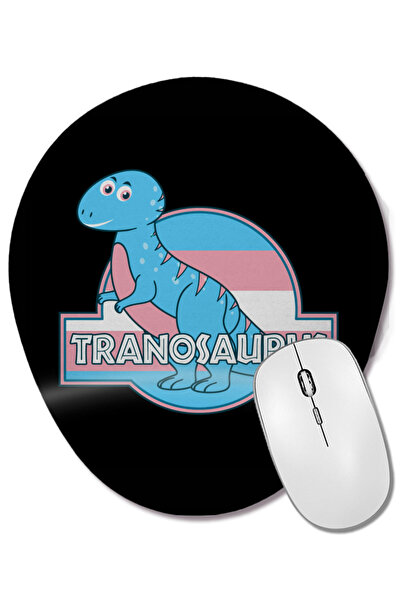 BASKI DÜNYASI Οβάλ ποντίκι με υποστήριξη καρπού Tranosaurus Pride Dinosaur