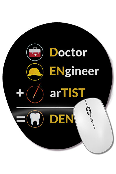 BASKI DÜNYASI Doctor Inginer Artist Dentist 031 Mouse Pad oval cu suport pent...