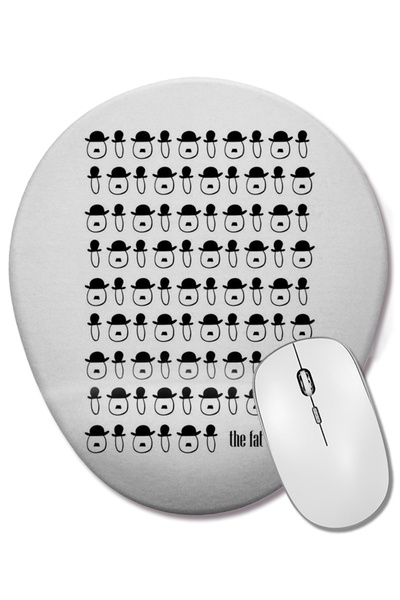 BASKI DÜNYASI Οβάλ ποντίκι ποντικοπολεμικό χαρτί με υποστήριξη καρπού για χον...