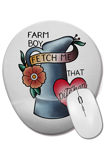 BASKI DÜNYASI Mouse Pad oval cu suport pentru încheietura mâinii Princess Bri...