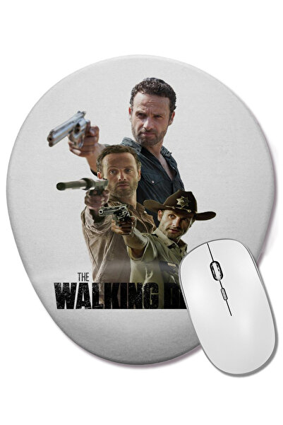 BASKI DÜNYASI Mouse Pad oval The Walking Dead Rick Twd cu suport pentru înche...
