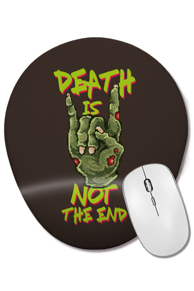 BASKI DÜNYASI Zombie Retro Pixel Death Is Not The End Mouse Pad oval cu suport pentru încheietura mâinii