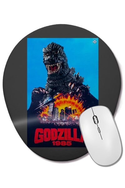 BASKI DÜNYASI Mouse Pad oval Godzilla 1985 Movie cu suport pentru încheietura mâinii