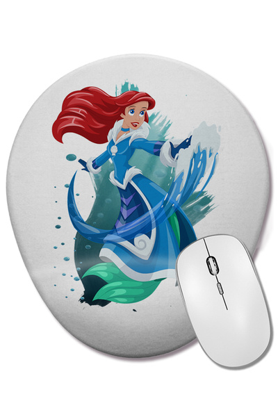 BASKI DÜNYASI Ariel Dobradora de Agua Mouse Pad oval cu suport pentru încheie...