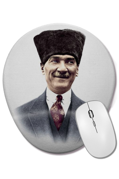 BASKI DÜNYASI Mustafa Kemal Atatürk 05 Οβάλ ποντίκι με υποστήριξη καρπού