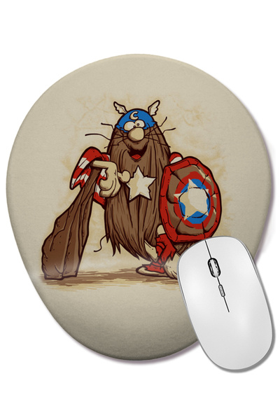 BASKI DÜNYASI Mouse Pad oval Captain cu suport pentru încheietura mâinii