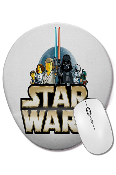 BASKI DÜNYASI Star Wars 4 Mouse Pad oval cu suport pentru încheietura mâinii