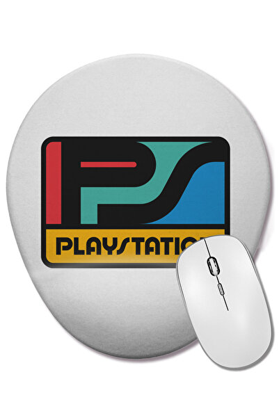 BASKI DÜNYASI Mouse Pad oval Play Station cu suport pentru încheietura mâinii