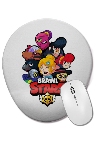 BASKI DÜNYASI Brawl Stars Stars 02 Mouse Pad oval cu suport pentru încheietura mâinii