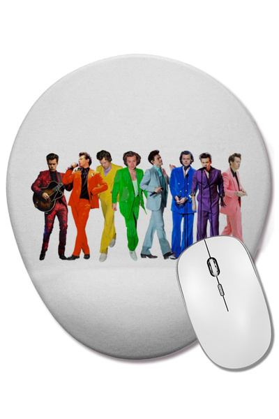 BASKI DÜNYASI Οβάλ ποντίκι με υποστήριξη καρπού Harry Styles Rainbow