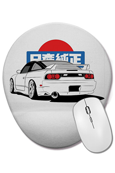 BASKI DÜNYASI S13 The Cloud Maker Mouse Pad oval cu suport pentru încheietura...