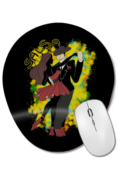 BASKI DÜNYASI Οβάλ ποντίκι ποντικιούχου χορού της Σάλσα με στήριγμα καρπού γι...