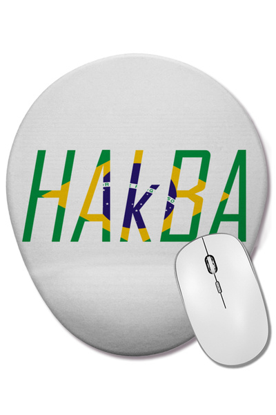 BASKI DÜNYASI Mouse Pad oval Hakba Br cu suport pentru încheietura mâinii
